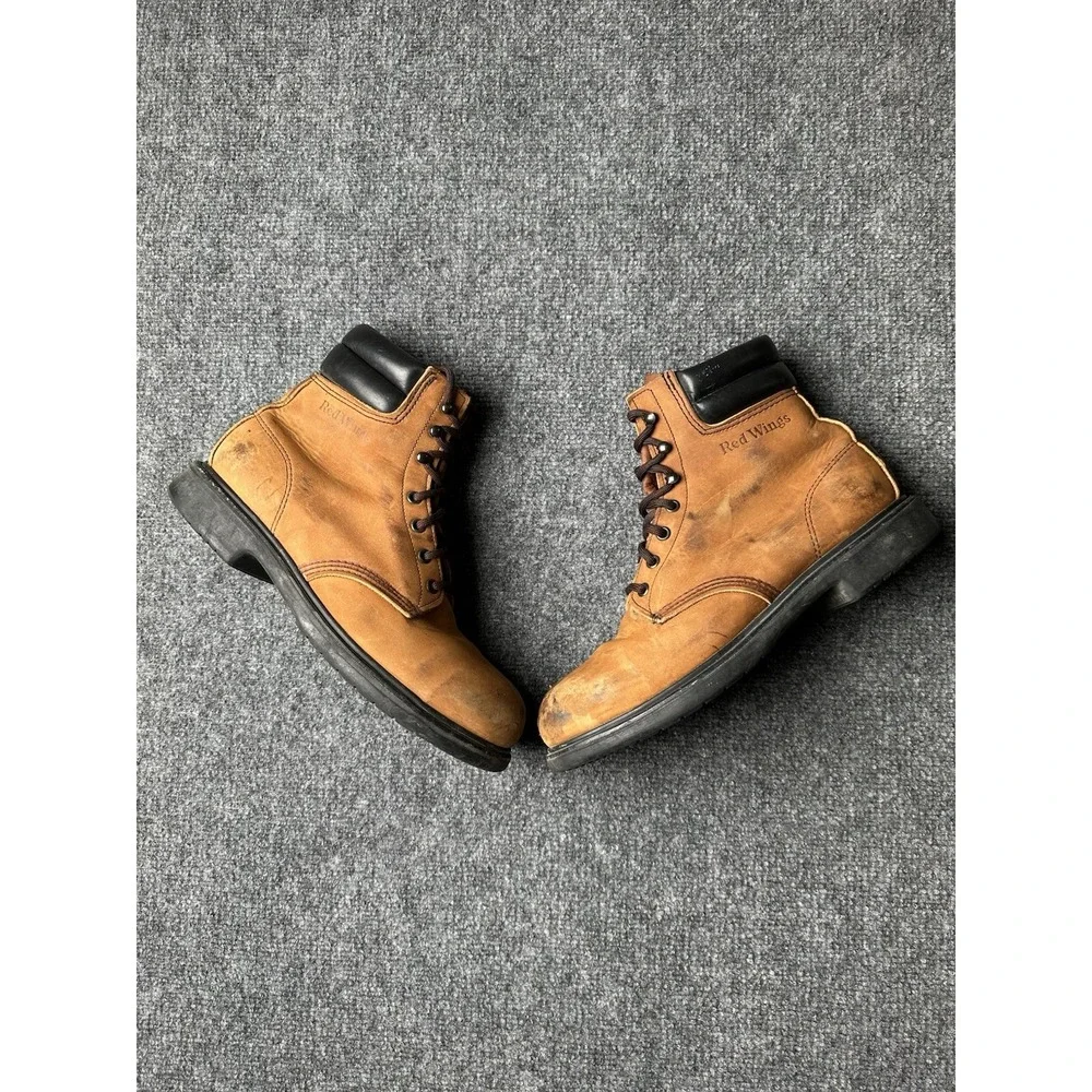 Mens Work Boots Red Wing 3001 Steel Toe Brown Leather Made in USA, Size 11 B‎